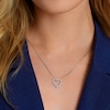 Thumbnail Image 4 of Diamond Graduated Open Heart Necklace 1/4 ct tw 10K White Gold