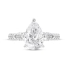 Thumbnail Image 3 of Memories Moments Magic Pear-Shaped Lab-Grown diamond Three-Stone Engagement Ring 3-3/4 ct tw 14K White Gold