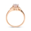 Thumbnail Image 2 of Oval-Cut Natural Opal & Diamond Ring 1/15 ct tw 10K Rose Gold