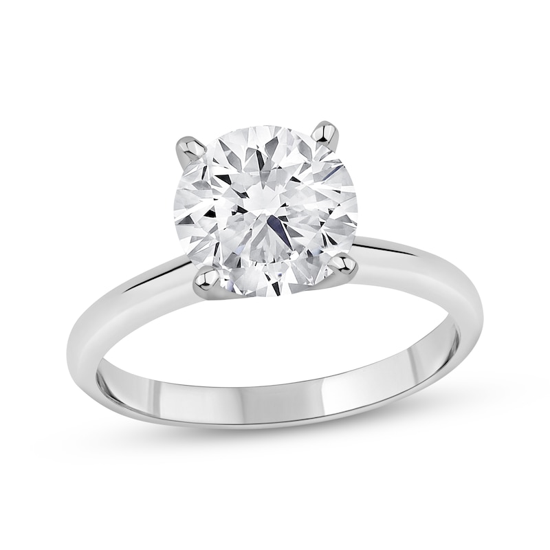 Lab-Grown Diamonds by KAY Round-Cut Solitaire Engagement Ring 2-1/4 ct tw 14K White Gold (I/SI2)