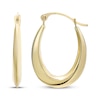 Thumbnail Image 1 of Oval Puffed Knife-Edge Hoop Earring 14K Yellow Gold 19mm