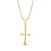 Thumbnail Image 1 of Children's Flared Cross Necklace 14K Yellow Gold 13&quot;