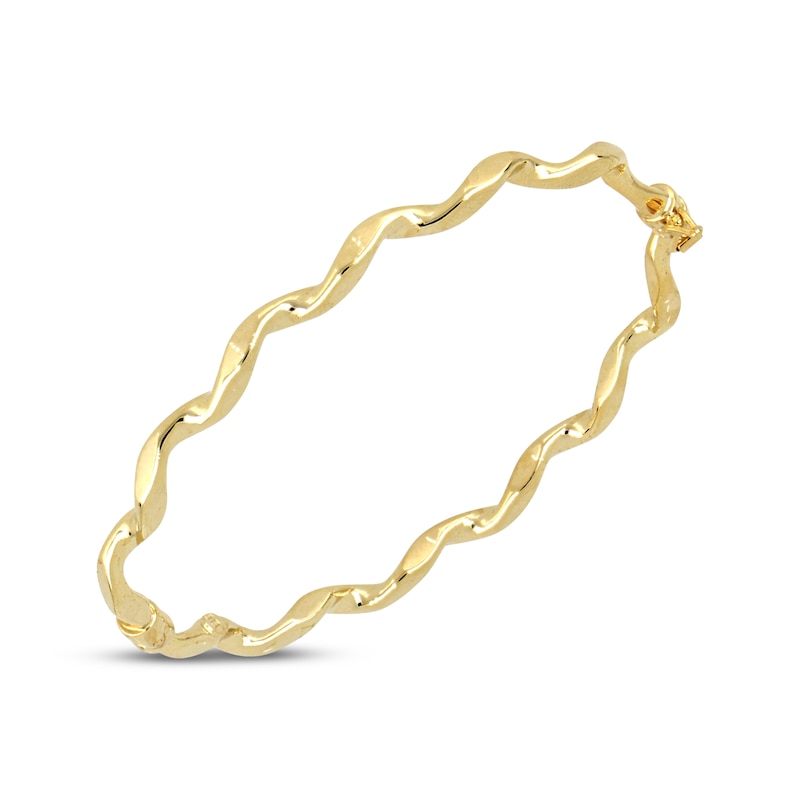 Main Image 2 of Wavy Bangle Bracelet 10K Yellow Gold