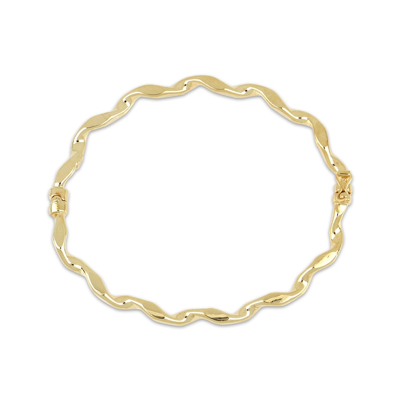 Main Image 3 of Wavy Bangle Bracelet 10K Yellow Gold