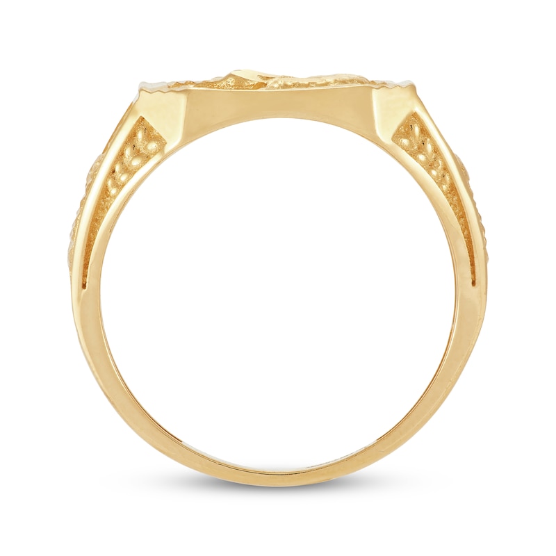 Main Image 3 of Men's Dragon Signet Ring 10K Yellow Gold