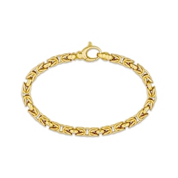 Solid Byzantine Chain Bracelet 5.85mm 10K Yellow Gold 8.5&quot;