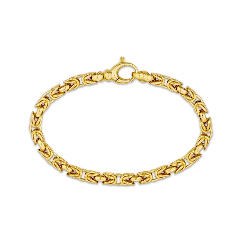 Main Image 1 of Solid Byzantine Chain Bracelet 5.85mm 10K Yellow Gold 8.5&quot;