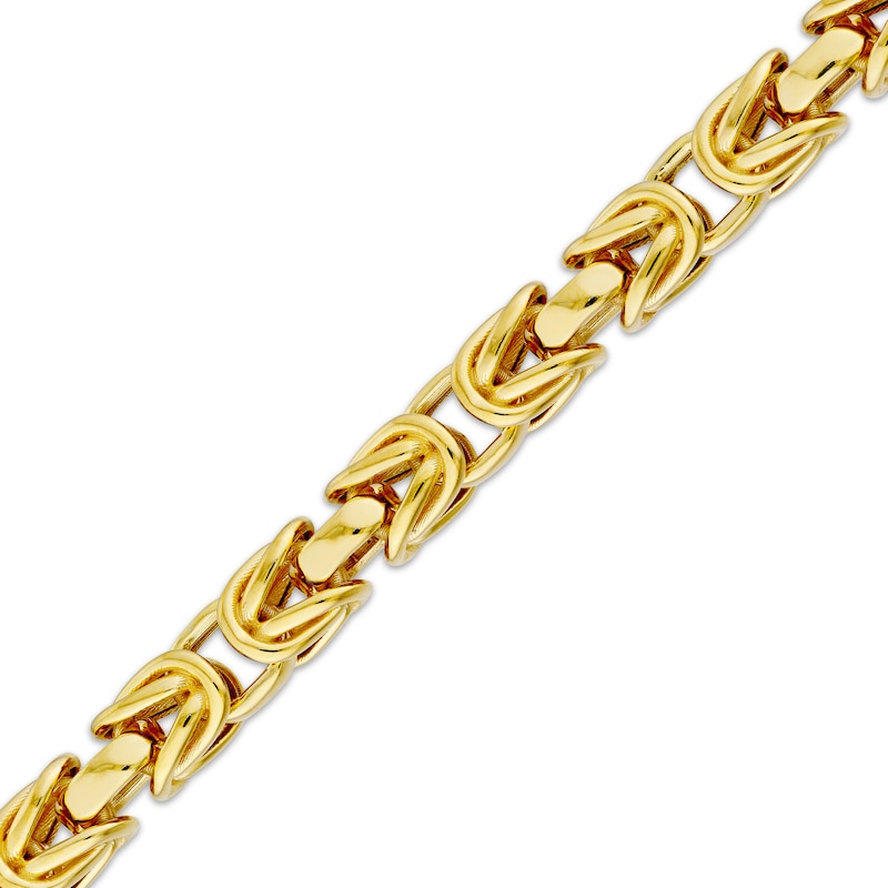 Main Image 2 of Solid Byzantine Chain Bracelet 5.85mm 10K Yellow Gold 8.5&quot;