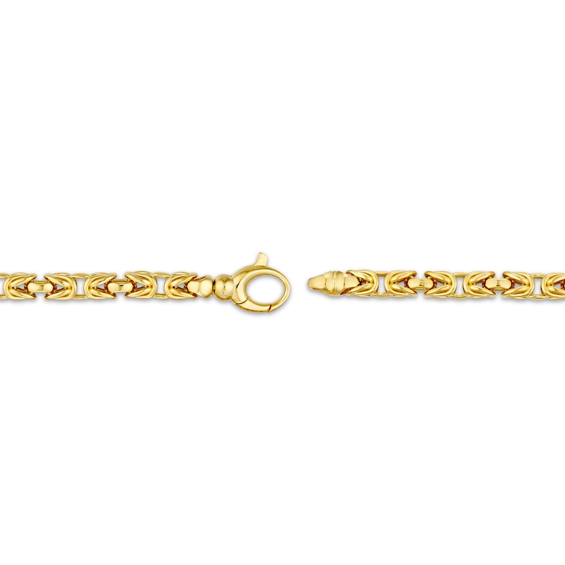 Main Image 3 of Solid Byzantine Chain Bracelet 5.85mm 10K Yellow Gold 8.5&quot;