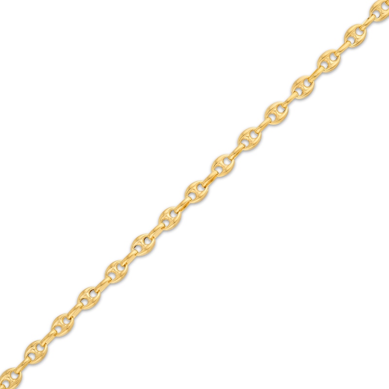 Main Image 2 of Solid Puff Mariner Chain Bracelet 14K Yellow Gold 7.5&quot;