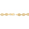 Thumbnail Image 3 of Solid Puff Mariner Chain Bracelet 14K Yellow Gold 7.5&quot;