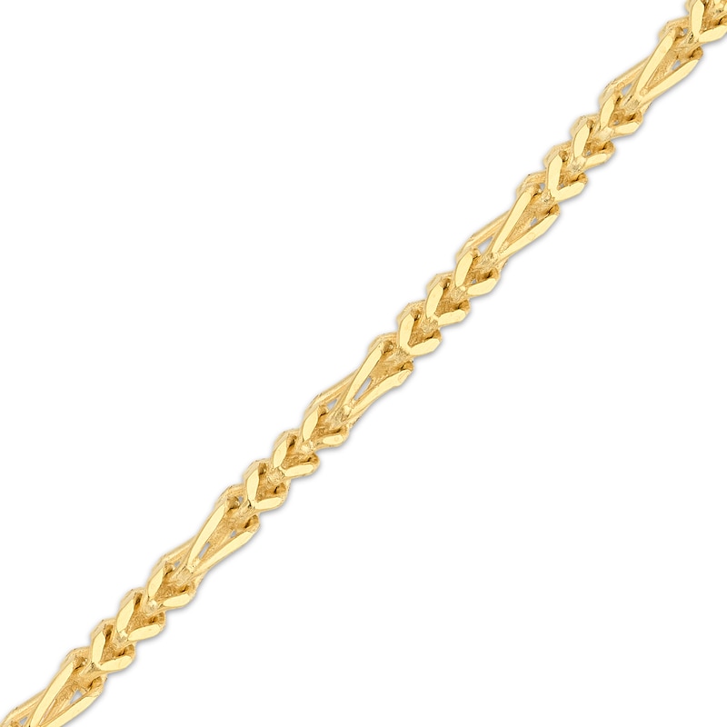 Main Image 2 of Solid Franco Figaro Chain Necklace 2.6mm 10K Yellow Gold 18&quot;