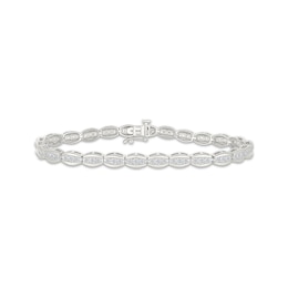 Diamond Capsule Link Bracelet 2 ct tw 10K White Gold 7.25&quot;