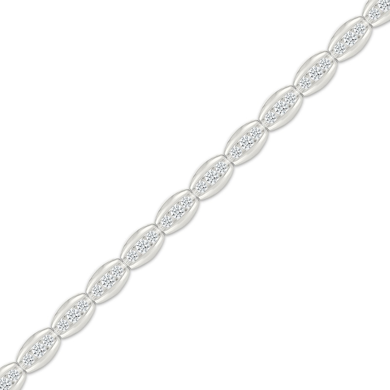 Diamond Capsule Link Bracelet 2 ct tw 10K White Gold 7.25"