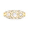 Thumbnail Image 3 of Round-Cut Diamond Three-Stone Engagement Ring 1 ct tw 14K Yellow Gold