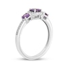 Thumbnail Image 2 of Memories Moments Magic Amethyst & Diamond Ring 1/10 ct tw Sterling Silver