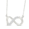 Thumbnail Image 2 of Diamond Infinity Necklace 1/6 ct tw Sterling Silver 18&quot;