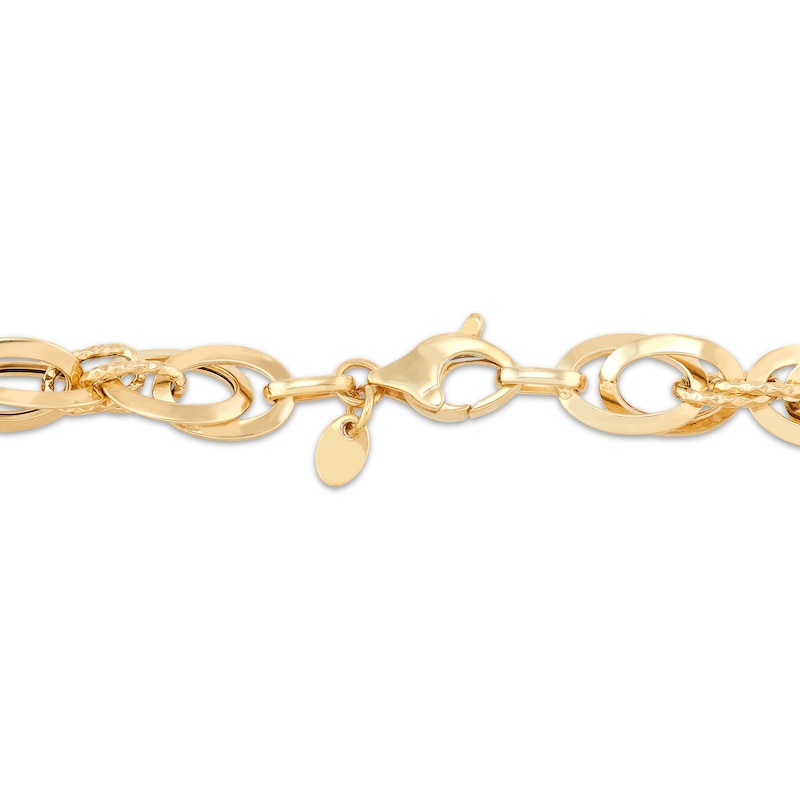 Main Image 3 of Oval Link Chain Bracelet 14K Yellow Gold 7.5&quot;