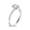 Thumbnail Image 2 of Emerald-Cut Diamond Halo Engagement Ring 3/4 ct tw 10K White Gold