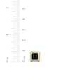 Thumbnail Image 4 of Men's Black & White Multi-Diamond Square Stud Earrings 1/2 ct tw 10K Yellow Gold