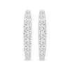 Thumbnail Image 2 of Diamond Hoop Earrings 1/2 ct tw 14K White Gold