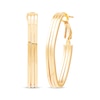 Thumbnail Image 1 of Polished Angled Hoop Earrings 14K Yellow Gold 36mm