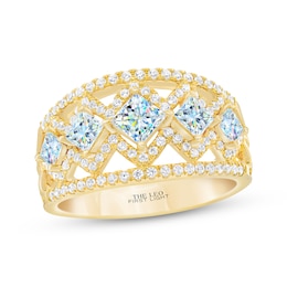 THE LEO First Light Diamond Princess-Cut Anniversary Band 1-1/2 ct tw 14K Yellow Gold