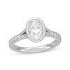 Thumbnail Image 1 of Neil Lane Artistry Oval-Cut Lab-Grown Diamond Bezel-Set Engagement Ring 1-1/2 ct tw 14K White Gold