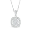 Thumbnail Image 1 of Diamond Cushion-Shaped Necklace 1/4 ct tw Sterling Silver 18&quot;