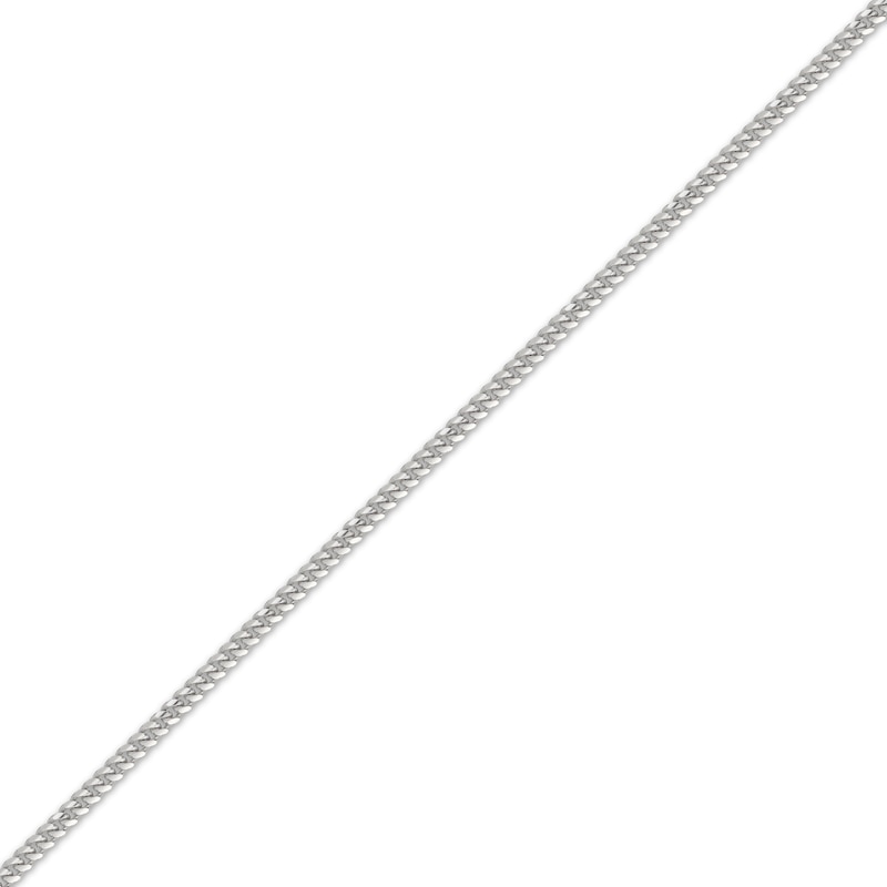 Main Image 2 of Solid Miami Cuban Curb Chain Necklace 2.64mm 14K White Gold 20&quot;