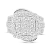 Thumbnail Image 2 of Baguette & Round-Cut Multi-Diamond Cushion-Shaped Ring 3-1/2 ct tw 10K White Gold