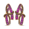 Thumbnail Image 2 of Le Vian Pink Sapphire Abstract Earrings 1/3 ct tw Diamonds 14K Strawberry Gold