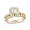 Thumbnail Image 0 of Emerald-Cut Diamond Double Halo Bridal Set 1-1/2 ct tw 14K Yellow Gold