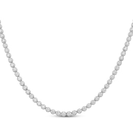 Men's Lab-Created Diamonds by KAY Tennis Necklace 8 ct tw 10K White Gold 18&quot;
