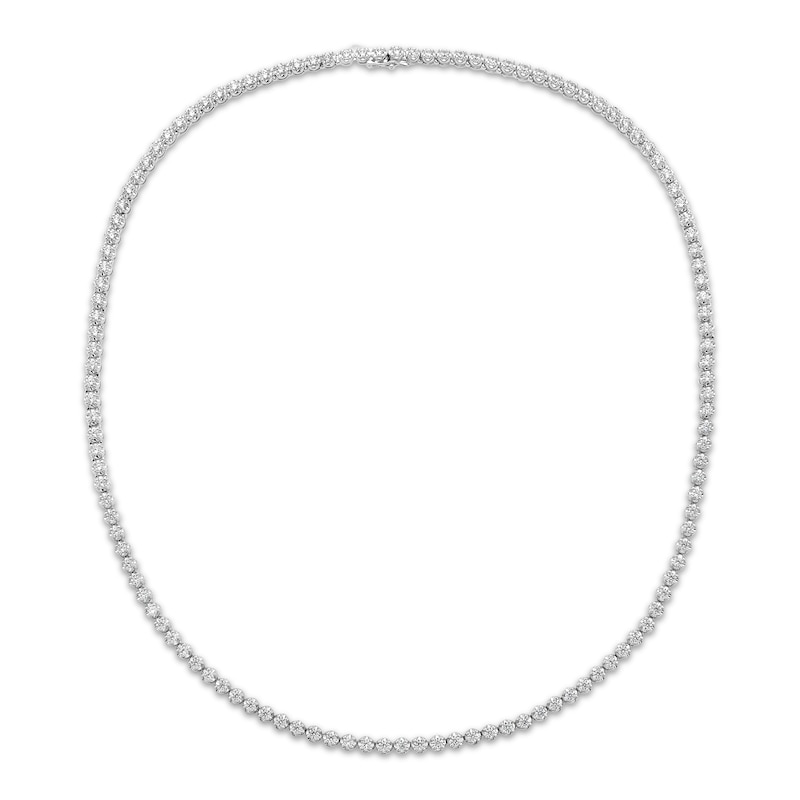 Men's Lab-Grown Diamonds by KAY Tennis Necklace 8 ct tw 10K White Gold 18"