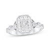 Thumbnail Image 1 of Princess-Cut Diamond Vintage-Inspired Engagement Ring 5/8 ct tw 14K White Gold