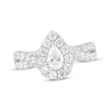 Thumbnail Image 1 of Pear-Shaped Diamond Halo Engagement Ring 1-1/2 ct tw 18K White Gold