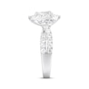 Thumbnail Image 2 of Pear-Shaped Diamond Halo Engagement Ring 1-1/2 ct tw 18K White Gold