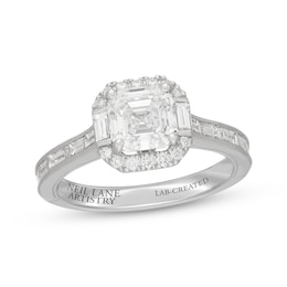 Neil Lane Artistry Heritage Square Emerald-Cut Lab-Created Diamond Engagement Ring 2-1/2 ct tw Platinum