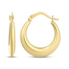 Thumbnail Image 1 of Tapered Round Knife-Edge Hoop Earrings 14K Yellow Gold 20mm