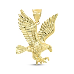 Men's Hollow Eagle Charm 10K Yellow Gold