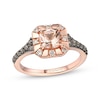 Thumbnail Image 1 of Le Vian Cushion-Cut Morganite Ring 3/8 ct tw Diamonds 14K Strawberry Gold