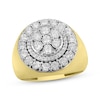 Thumbnail Image 1 of Men's Diamond Circle Ring 3/4 ct tw Round-cut 10K Yellow Gold