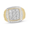 Thumbnail Image 1 of Men's Diamond Cushion Ring 1/2 ct tw Round-cut 10K Yellow Gold