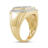 Thumbnail Image 2 of Men's Diamond Cushion Ring 1/2 ct tw Round-cut 10K Yellow Gold