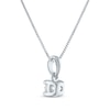 Thumbnail Image 3 of Diamond Solitaire Necklace 1/4 ct tw 14K White Gold 18&quot; (J/I1)