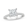 Thumbnail Image 0 of Lab-Grown Diamonds by KAY Engagement Ring 1-1/4 ct tw Princess & Round-cut 14K White Gold