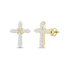 Thumbnail Image 0 of Diamond Cross Earrings 1/6 ct tw 10K Yellow Gold