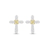 Thumbnail Image 1 of Diamond Cross Earrings 1/6 ct tw 10K Yellow Gold
