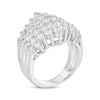 Thumbnail Image 2 of Diamond Starburst Multi-Row Anniversary Band 3 ct tw 14K White Gold